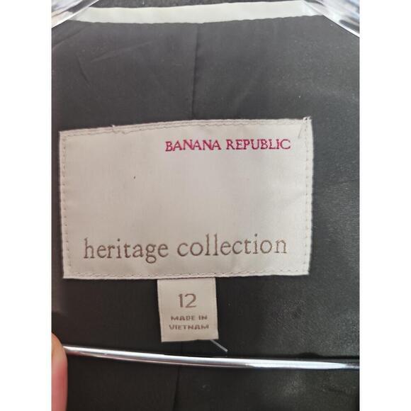 Banana Republic Green Military Blazer Womens Size 12 - Picture 5 of 9